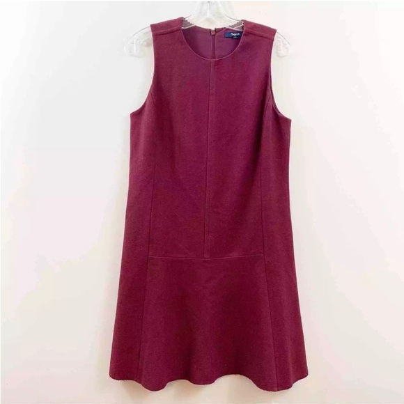 MadeWell MIDI Wool Blend Maroon Sleeveless Dress - Picture 2 of 5